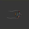 Futuristic Sci Fi Flying Vehicle With Long Glowing Trails And Vibrant Color Details