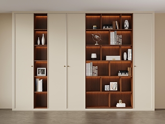 Middle Style Bookcase 3d model