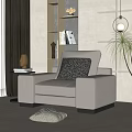 Modern single sofa 3d model
