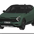 KIA Green SUV Modern Sleek Exterior Design With Alloy Wheels Front Rear View