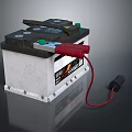 Reliable Car Battery Household Appliance With Green Black Buttons And Red Cable
