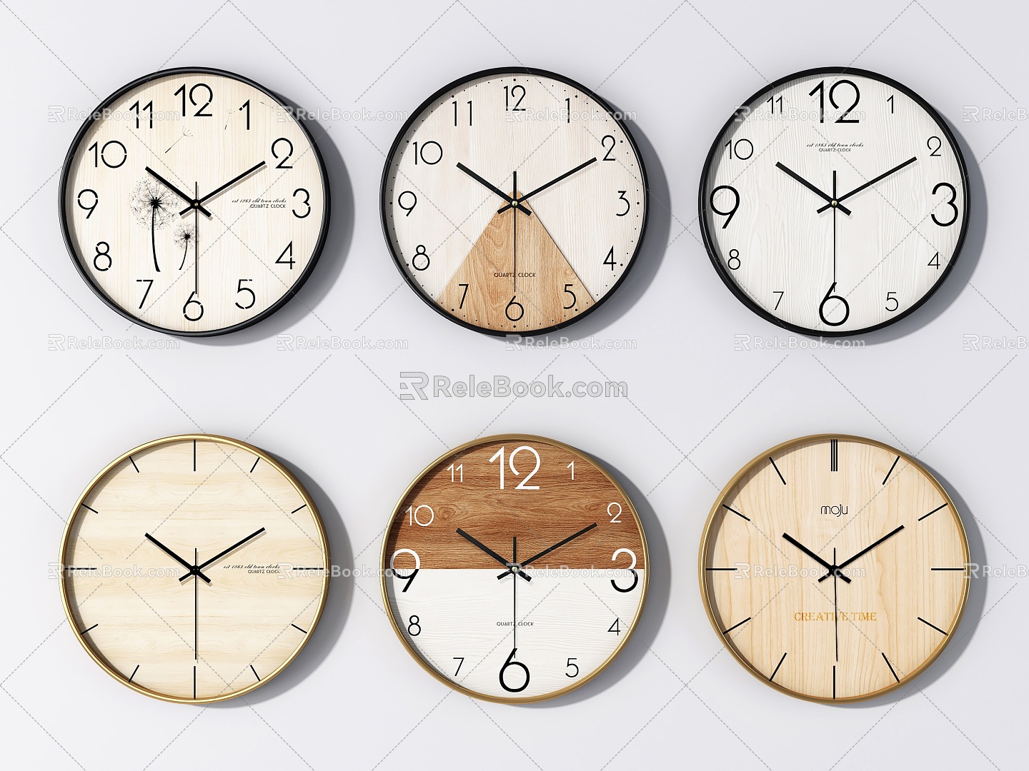 Modern clock wall clock clock 3d model