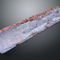 Modern road brick road stone stone stone road river beach stone 3d model