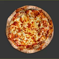 Delicious Baked Pizza With Melted Cheese Tomato Sauce Crispy Crust And Golden Brown Topping