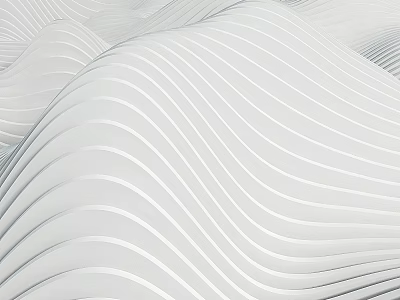 Modern Flush Door Featuring White Wavy Texture Design For Home Interior 3d model