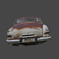 Functional Car With Rusted Exterior And Vintage Weathered Classic Body