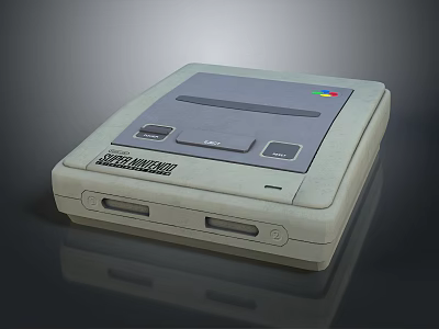 Vintage Retro Computer Desktop With Gray Case Front Panel Buttons And Disk Drive Slots 3d model