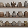 Modern clay pot 3d model