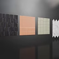 Wall Surface Featuring Various Colored Tiles Different Patterns And Modern Designs 3d model