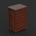 Traditional Wooden Entryway Side Cabinet with Multiple Drawers and Classic Design