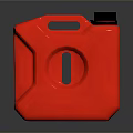 Red Industrial Plastic Jerry Can with Black Cap and Handle Design