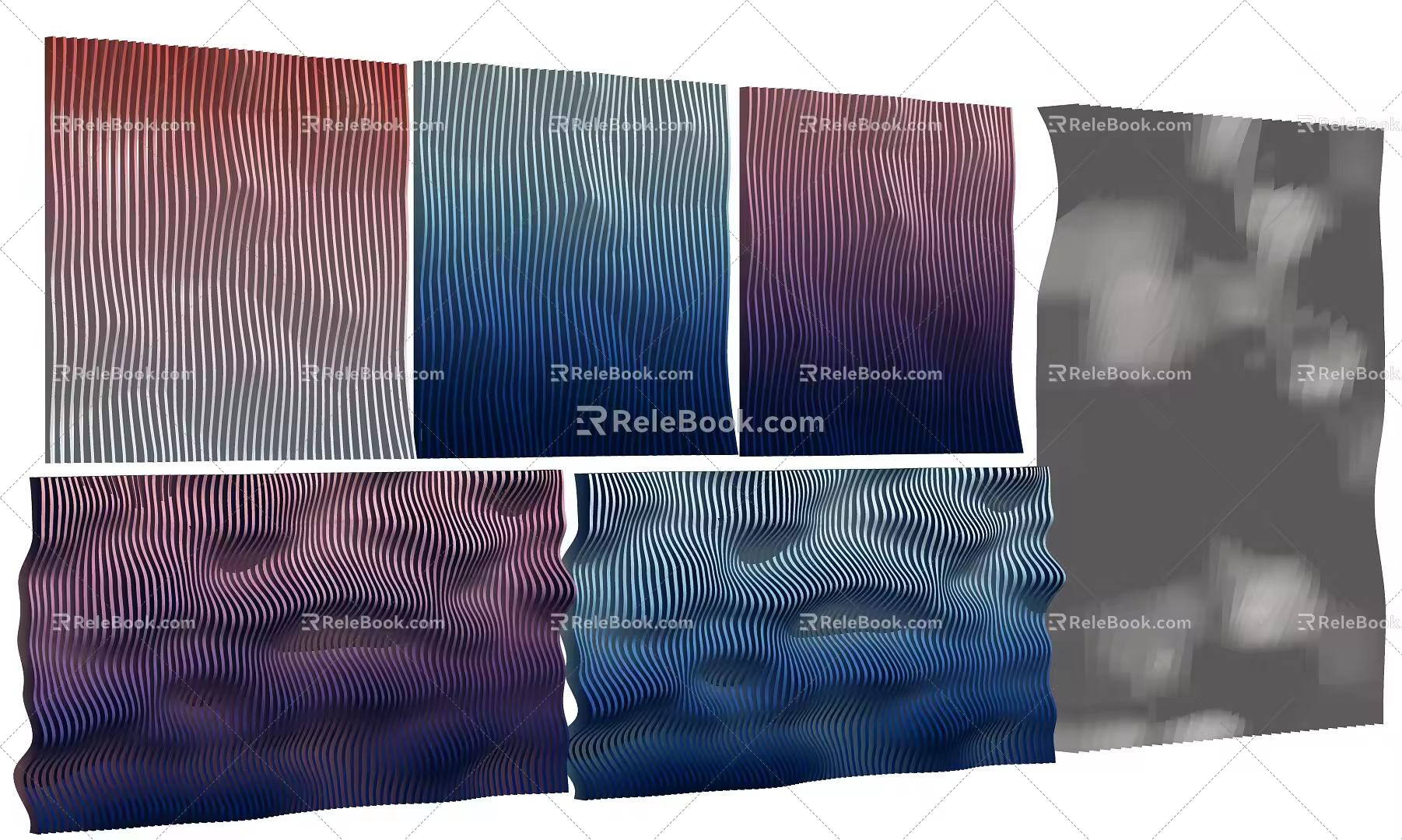 Panel combination profiled grid combination 3d model