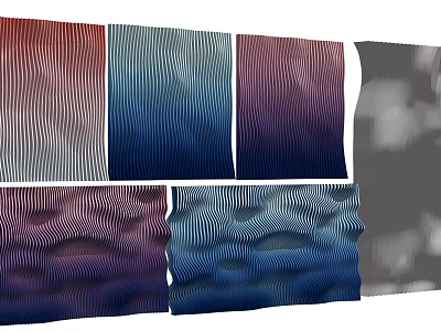 Wall Paneling with Various Colors and Textured Patterns for Interior Wall Design 3d model