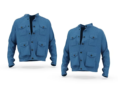 Modern Clothes Boys Jacket Denim Top 3d model Modern Clothes Boys Jacket Denim Top 3d model