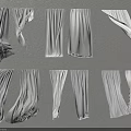 White Curtains With Various Draped Styles And Flowy Design For Home Window Decor