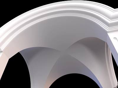 European-style chamqued dome 3d model