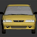 Vibrant Yellow Sedan With Clean Sleek Exterior Design And Reflective Surface