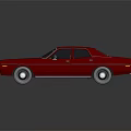 Red Classic Vintage Car with Sleek Body Design and Reflective Surface