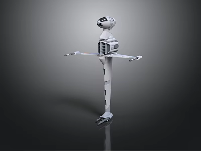 Advanced Space Robotic Probe With Extended Arms And Slender Legs For Deep Space Exploration 3d model