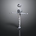 Advanced Space Robotic Probe With Extended Arms And Slender Legs For Deep Space Exploration