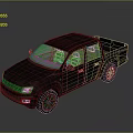 Black Muddy Pickup Truck With Double Cab Off Road Tires And Cargo Bed
