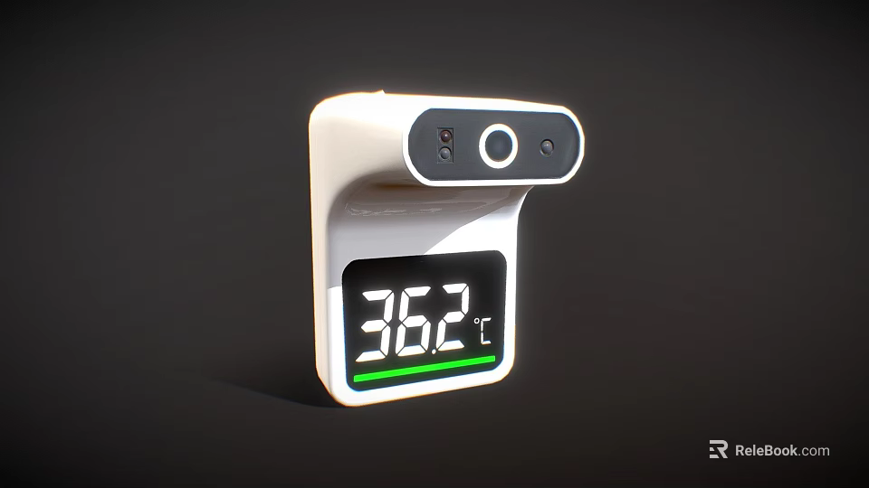 Medical Non Contact Digital Thermometer With Display Showing 36.2℃ For Accurate Temperature Measurement 3d model 