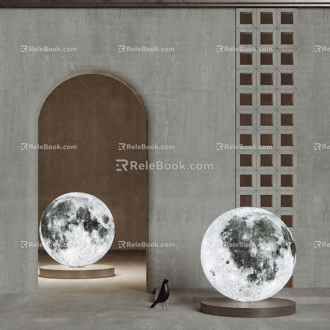 Modern Moon Lights 3d model