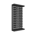Elegant Modern Wall Mounted Wine Rack With Neatly Arranged Wine Bottles