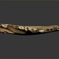 Highly Detailed Game Movie Character Skeleton Jawbone Featuring Sharp Teeth Structure