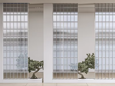 Modern Partition Glass Brick Glass Partition Changhong Glass Crystal Brick Glass Screen Art Glass 3d model