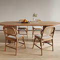 Modern Dining Table and Chair Combination Dining Table and Chair 3d model