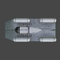 Modern Metallic Yacht Design With Cylindrical Structures And Platform Base