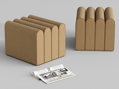 Modern sofa stool 3d model