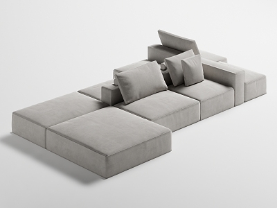 Cloth sofa Large flat sofa Double-sided sofa 3d model