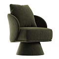Modern Soft Upholstered Fabric Rotatable Leisure Chair With Comfortable Armrests And Multiple Optional Colors