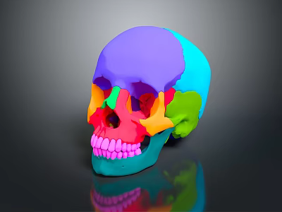 Colorful 3D Anatomical Limb Organs Model with Detailed Educational Visualization Features 3d model