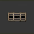 Commercial Equipment Golden Frame Glass Top Storage Cabinet With Decorative Lock