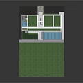 Modern Detached Villa Featuring Multi Level Structure Green Terrace Swimming Pool Waterfall And Green Lawn