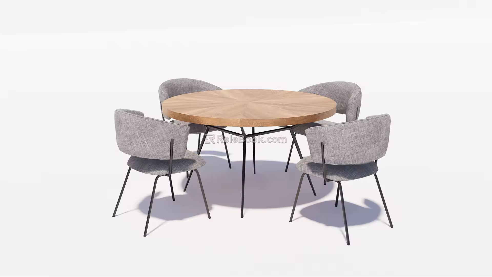 Modern Dining Table and Chair Combination Round Casual Table and Chair Negotiation Table and Chair 3d model