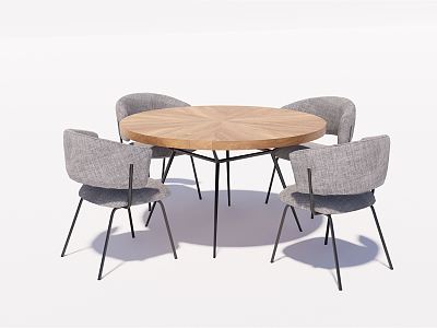 Modern Dining Table and Chair Combination Round Casual Table and Chair Negotiation Table and Chair model