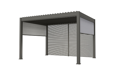 Modern outdoor garden terrace gazebo pavilion porch rack electric automatic gazebo canopy screen window gazebo 3d model