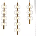 Modern Pendant Lights With Multi Layer Glass Shades And Metal Frames