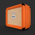 Orange Musical Instrument Amplifier In Bright Orange Color With Brand Logo