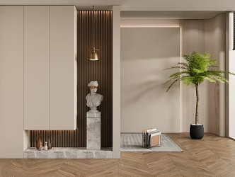 Modern Entrance Functional Entrance Shoe Cabinet 3d model