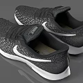 Nike Sneakers Black And White Knit Upper With White Sole And Modern Design