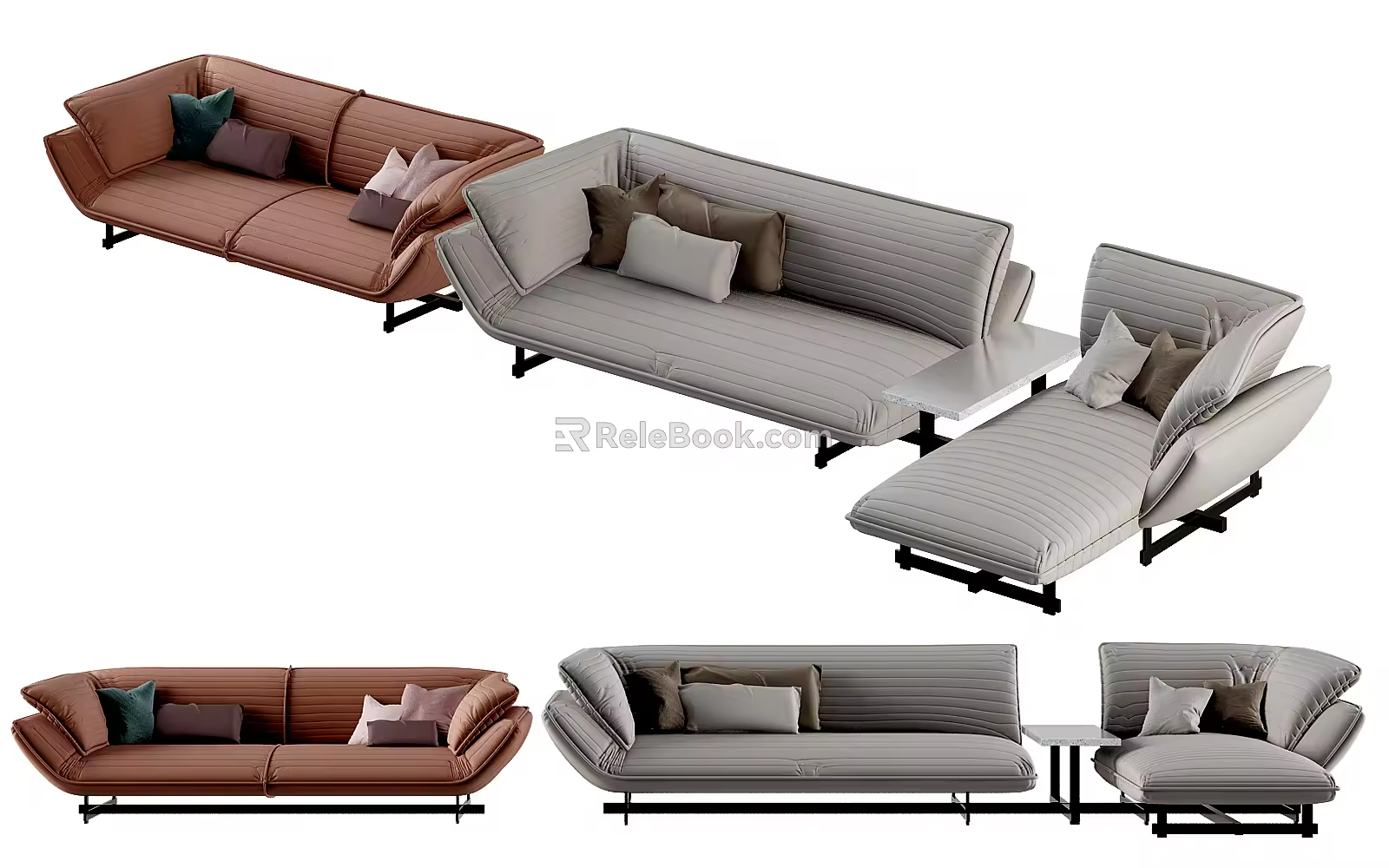 Modern Combination Sofa Combination 3d model