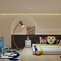 Modern Children's Room Children's Room Dopamine Memphis Children's Fun Sunflower 3d model