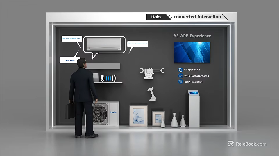 Haier Connected Interaction Background Wall With AI APP Experience And Smart Home Devices 3d model 