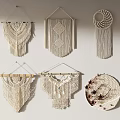 Handmade Macramé Wall Decor With Various Woven Patterns And Decorative Hanging Designs