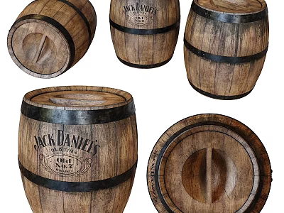 Jack Daniel's Wooden Barrel Decorative Hanging Ornament For Bar Home Decor 3d model